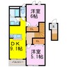 エスポアール 2DKの間取り