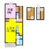 ウィスティリア 1LDKの間取り