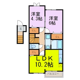 間取図 ジュネスⅡ