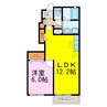 フォレストあたご 1LDKの間取り