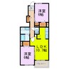 イルソーレ 2LDKの間取り