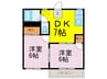 エス　アパートメント 2DKの間取り