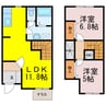 アヴェニールイズミ 2LDKの間取り