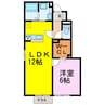 アムール花崎 1LDKの間取り