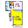 シェリル 1LDKの間取り