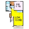 シェリル 1LDKの間取り