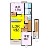 プリンスB 2LDKの間取り
