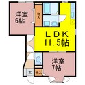 カーサ花咲の間取図