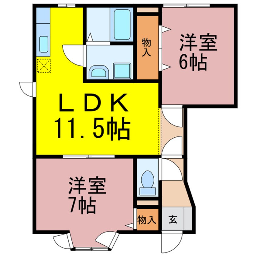 間取図 カーサ花咲