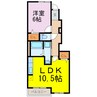 ラフレシール 1LDKの間取り