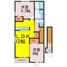 サニー・パークサイド 2LDKの間取り