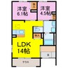 コンフィード 2LDKの間取り
