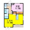 コンフィード 1LDKの間取り