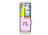 フォレストタウン 1Kの間取り