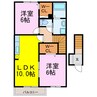 パレドール 2LDKの間取り