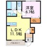 ブリーゼ 1LDKの間取り