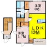 プルミエール 2LDKの間取り