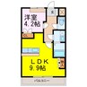 ハッピータウンゴウド 1LDKの間取り
