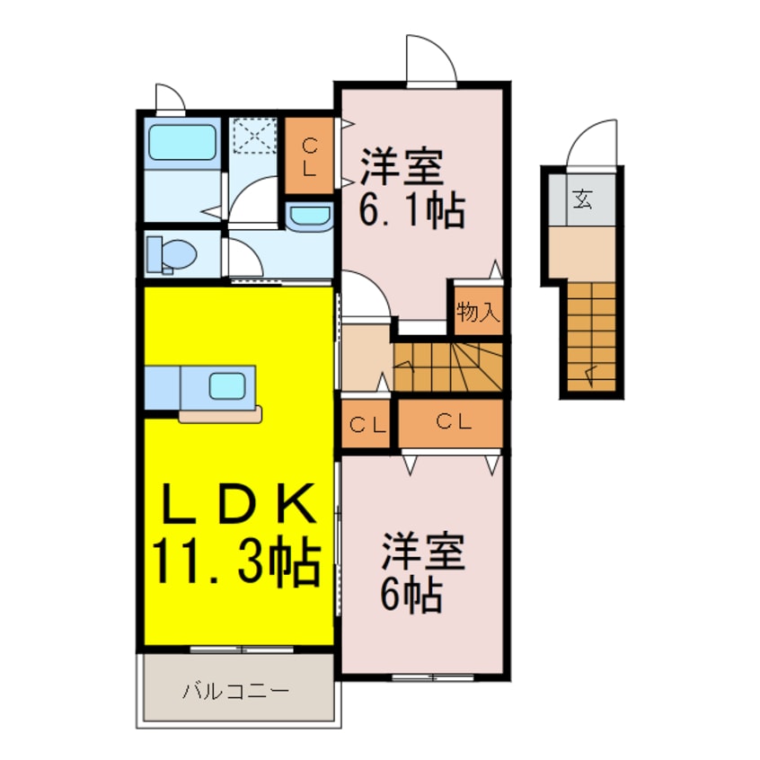 間取図 ラフレシールⅡ