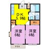 エルディムキムラ 2DKの間取り