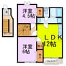 メゾン　ソレイユC 2LDKの間取り