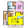 コルソ・カーサ 1LDKの間取り