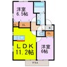ウィルモア壱番館/弐番館 2LDKの間取り