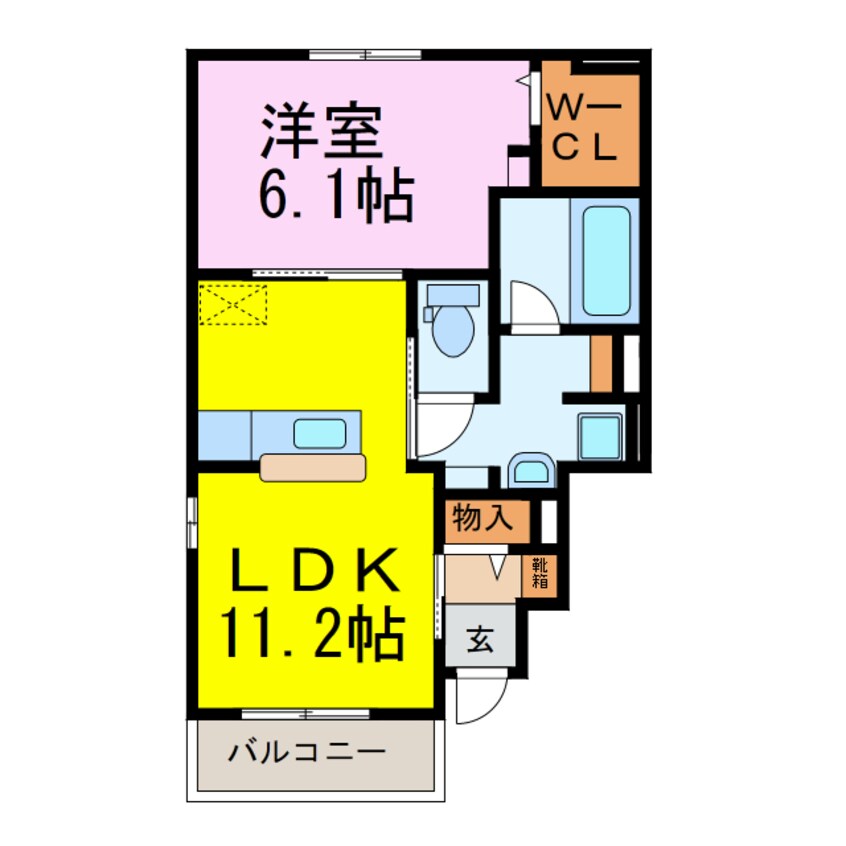 間取図 プルメリアⅡ