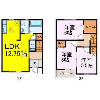 間取図 竹林ガーデンAB