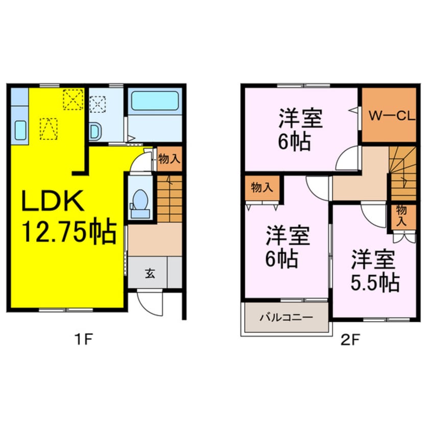 間取図 竹林ガーデンAB