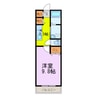 シャトーグリーンⅡ 1Kの間取り