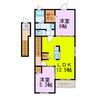 レクタ加須 2LDKの間取り