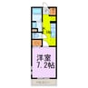 クレセント　ルーン 1Kの間取り