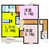 コモド・カーサⅡ 2LDKの間取り