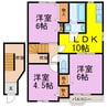 CRESTALLⅠ番館 3LDKの間取り