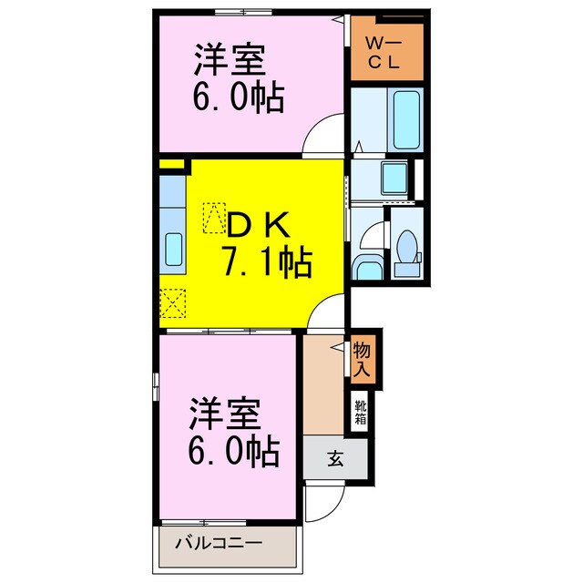 間取り図 パレドールⅡ