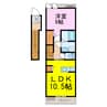 サニークレメント 1LDKの間取り