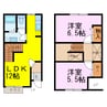 ディアコート 2LDKの間取り