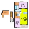 カーサ・フランブリーズ 2LDKの間取り