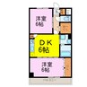 フィオーレ２ 2DKの間取り