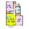 プリマヴェーラ 2LDKの間取り