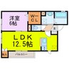 ボヌールＭＩＮＡＭＩ 1LDKの間取り