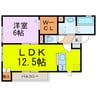 ボヌールＭＩＮＡＭＩ 1LDKの間取り