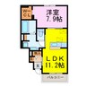 ベルエール 1LDKの間取り