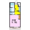 インペリアル 1Kの間取り