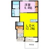 グランチェスタ 1LDKの間取り