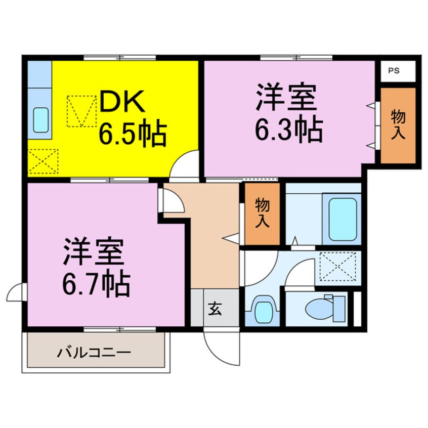 間取図 プリュジュールⅡ