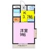 ラフォーレ・ピース 1Kの間取り