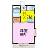 ラフォーレ・ミッキー 1Kの間取り