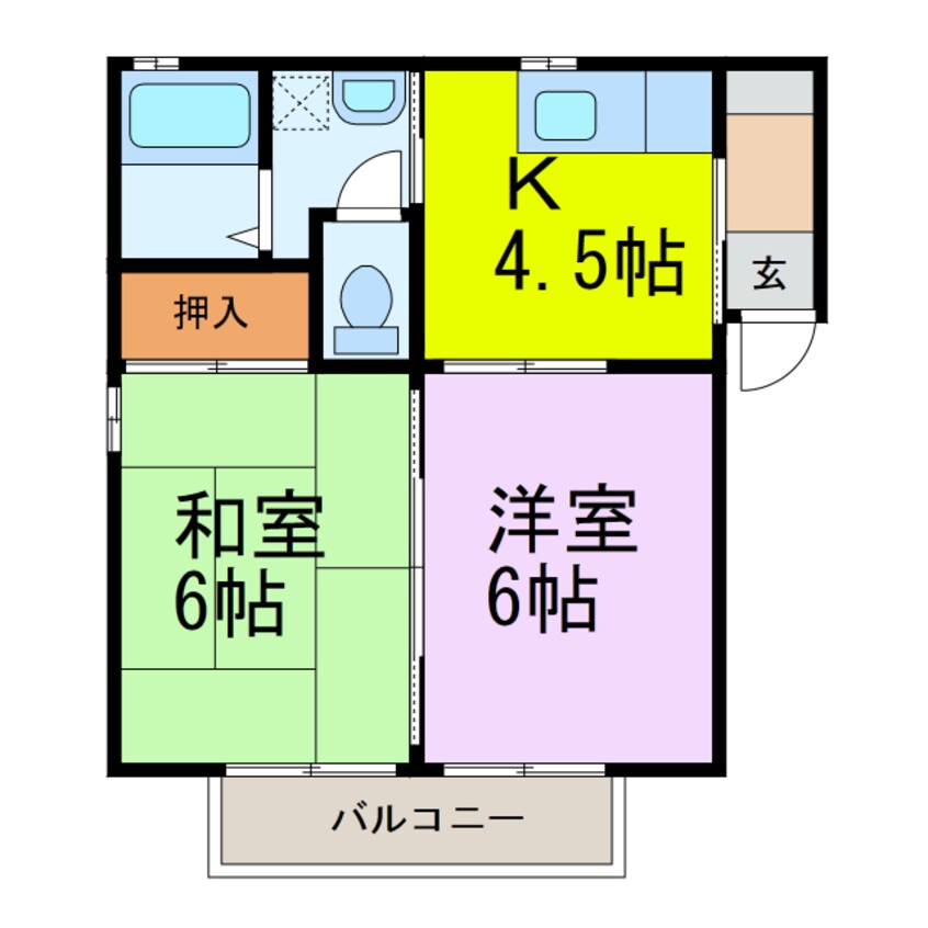 間取図 サンプラッツA棟